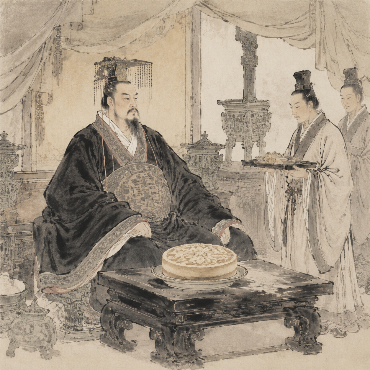 秦穆公献饼图