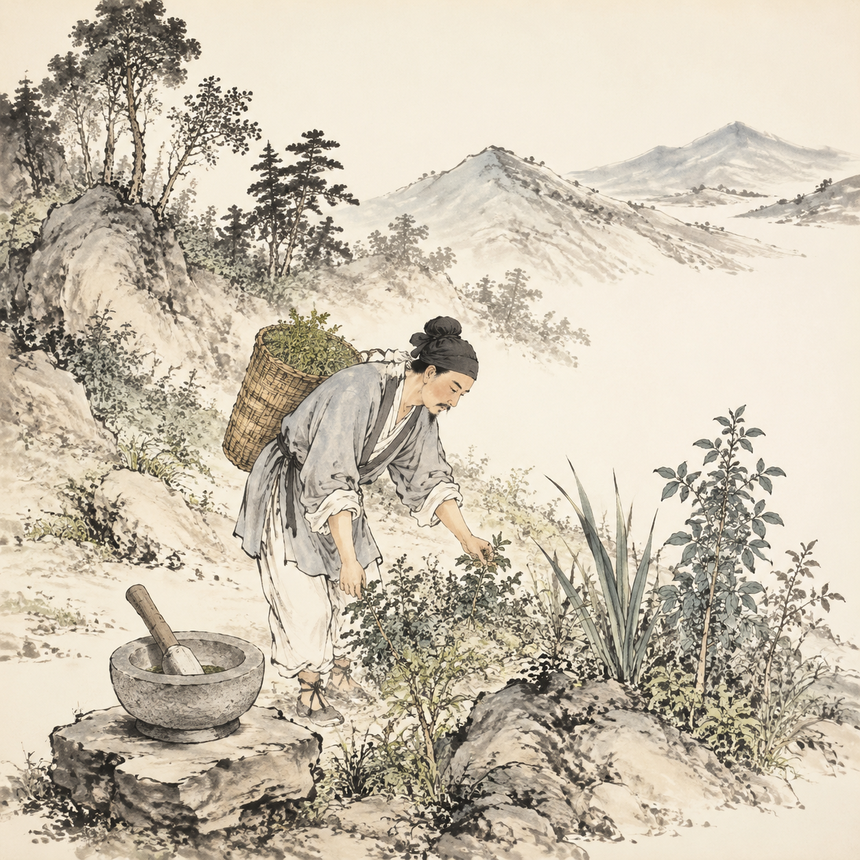端午采药图