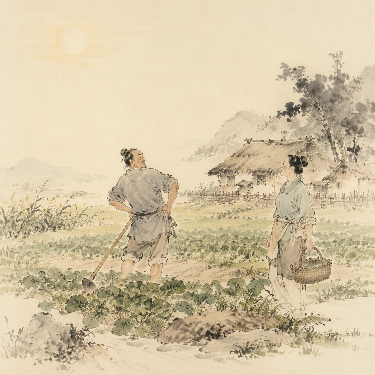 农夫晒太阳