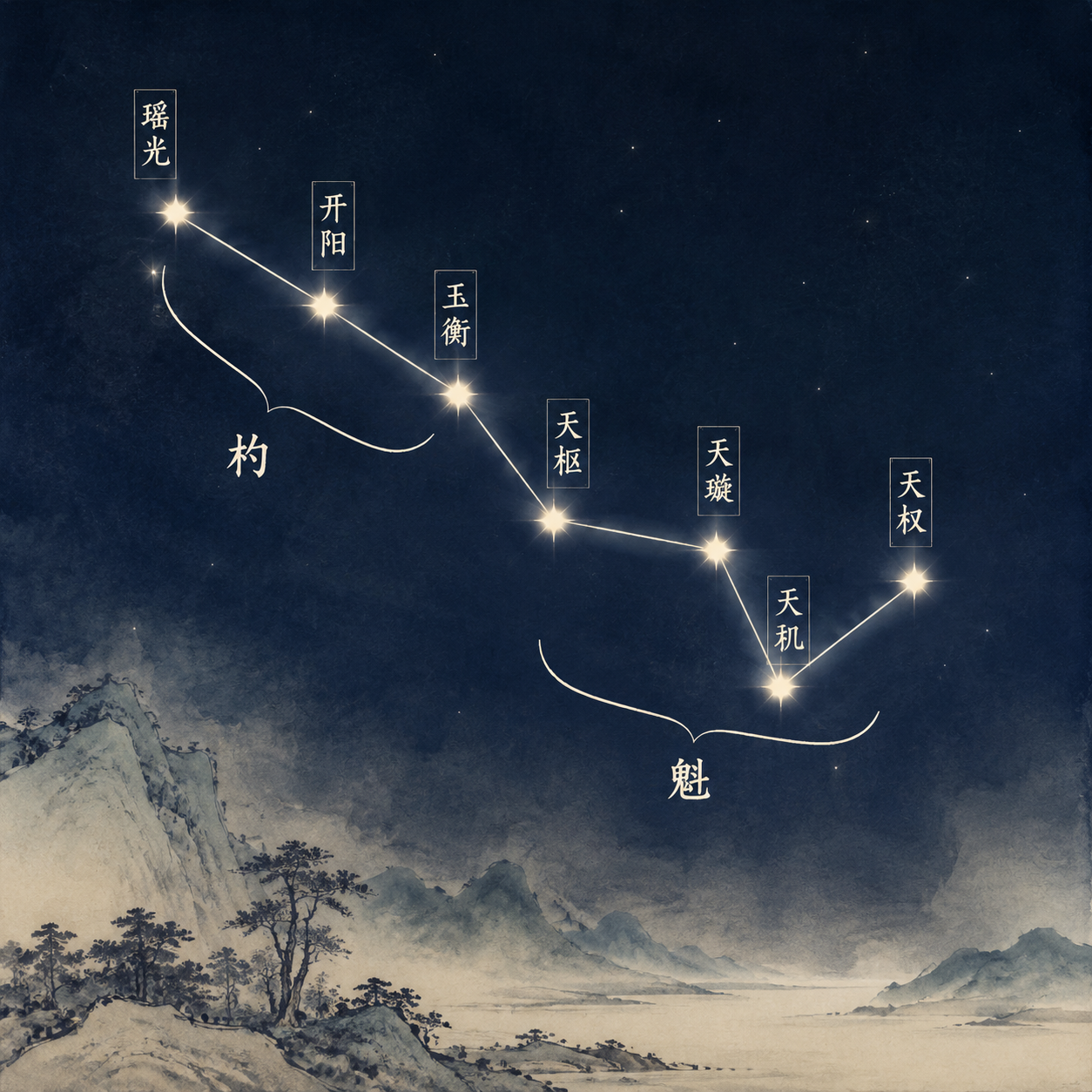 北斗七星名称图