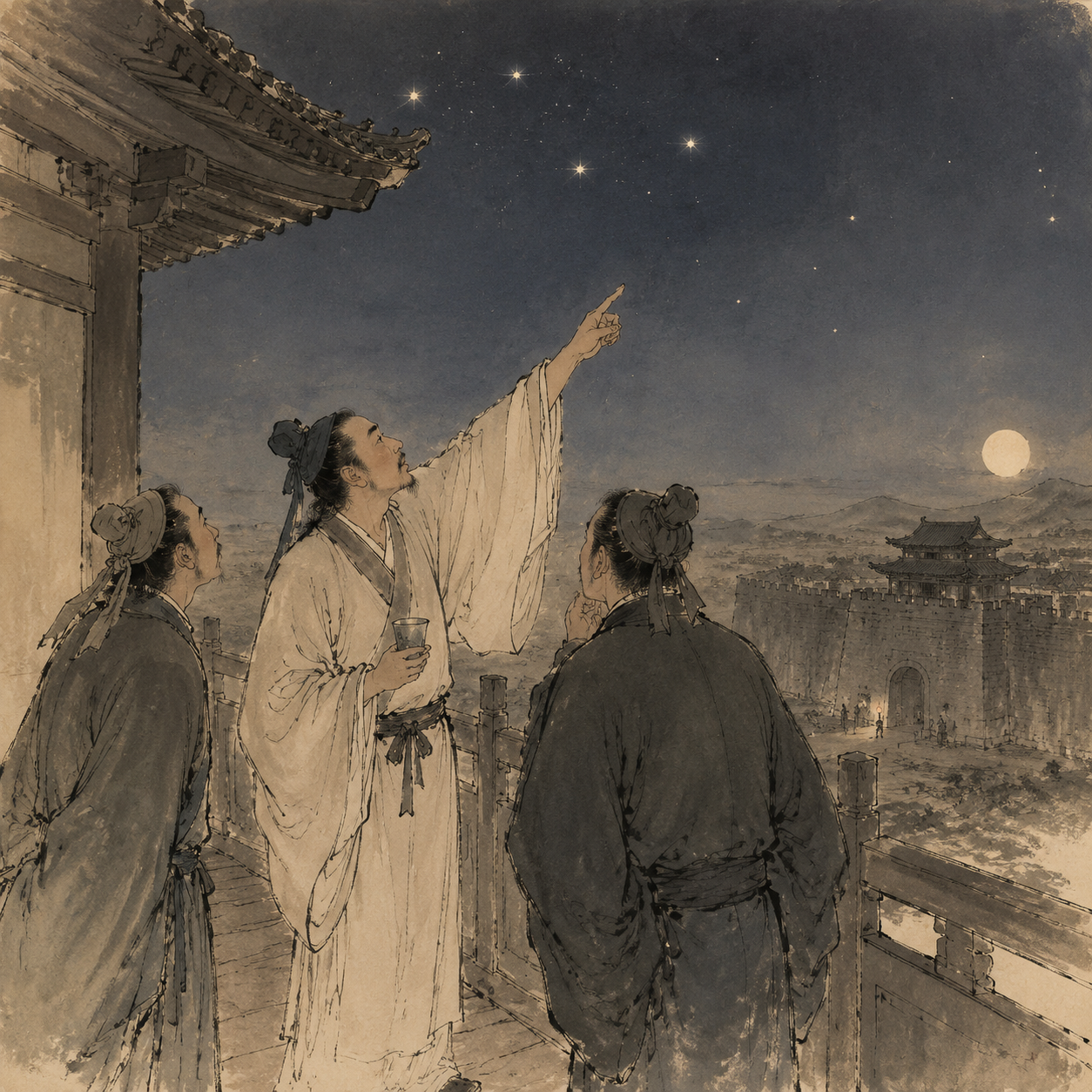 夜观星象