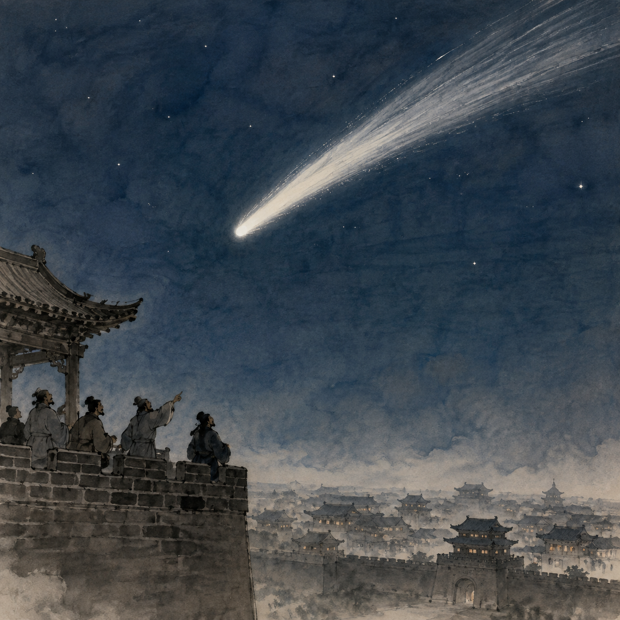 彗星横空图