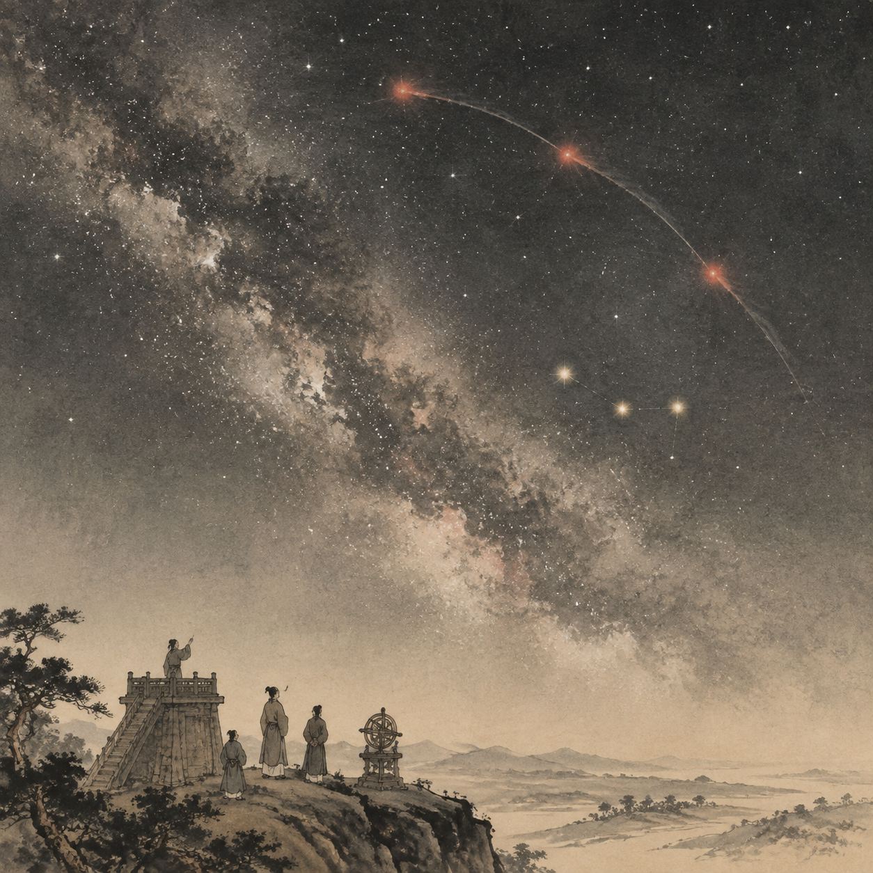 火星三徙天象图