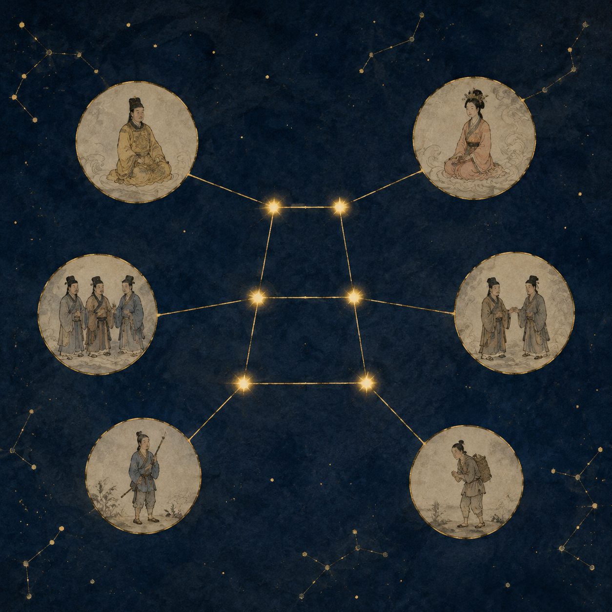 星官对应朝廷示意图