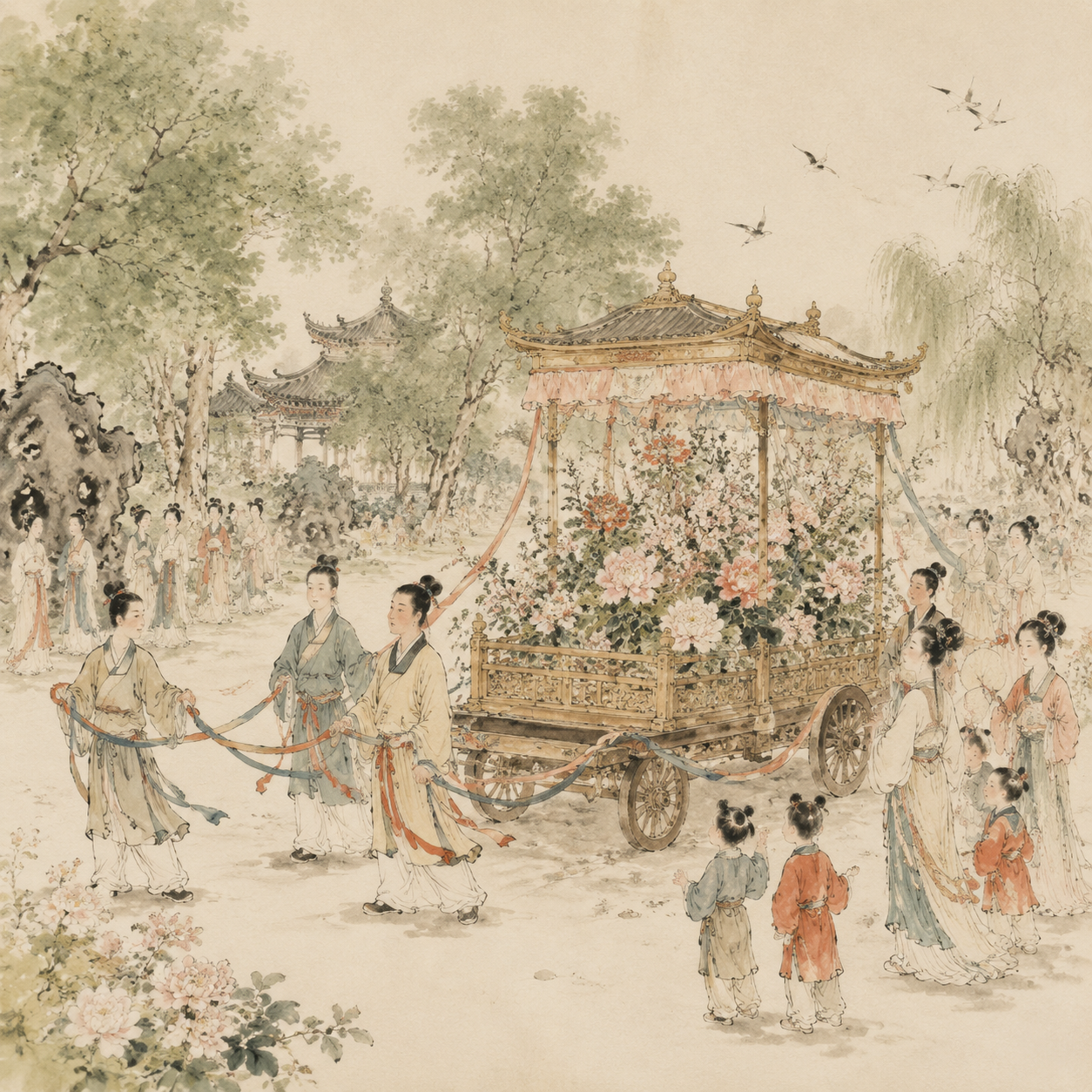 移春檻出行图