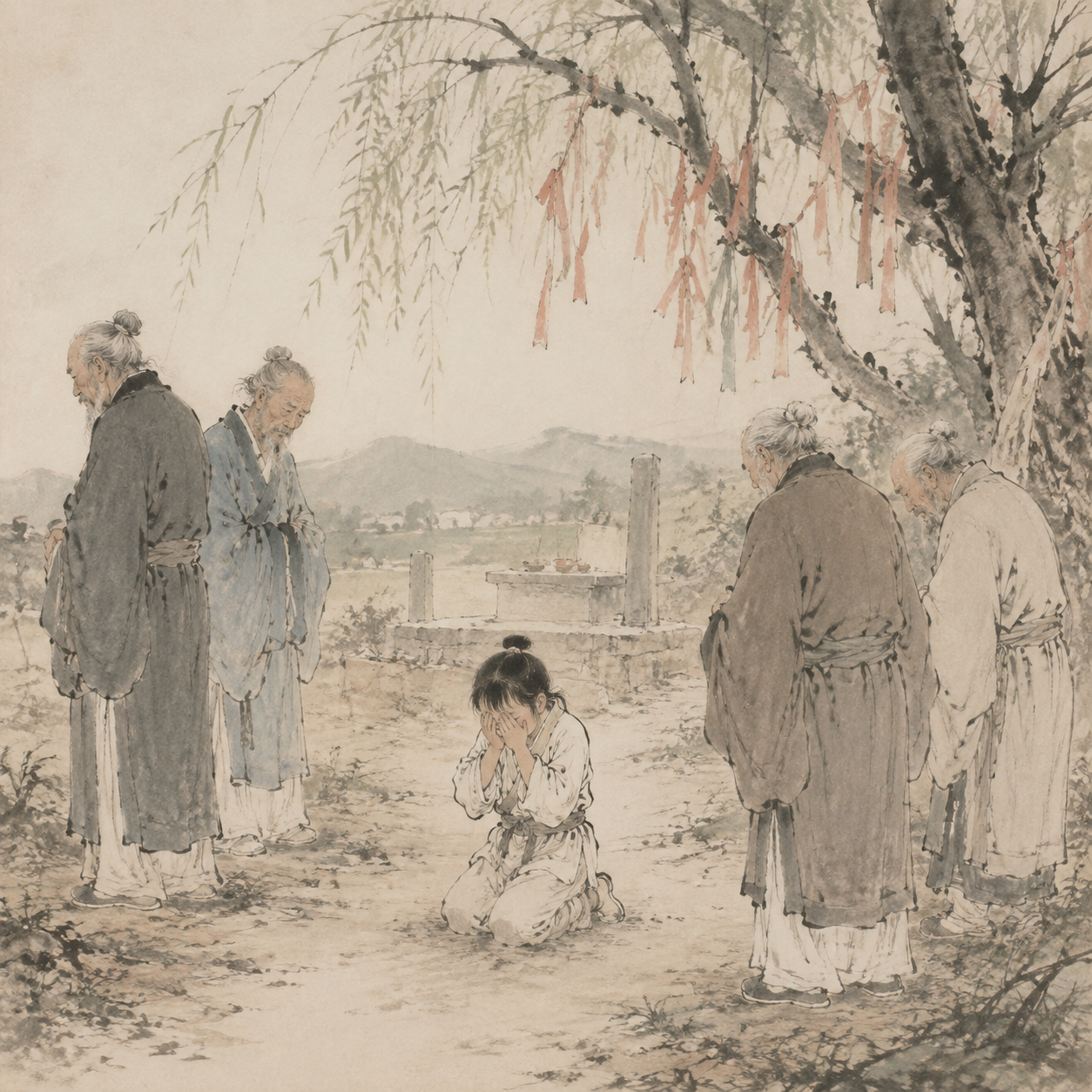 孩童泣于社日