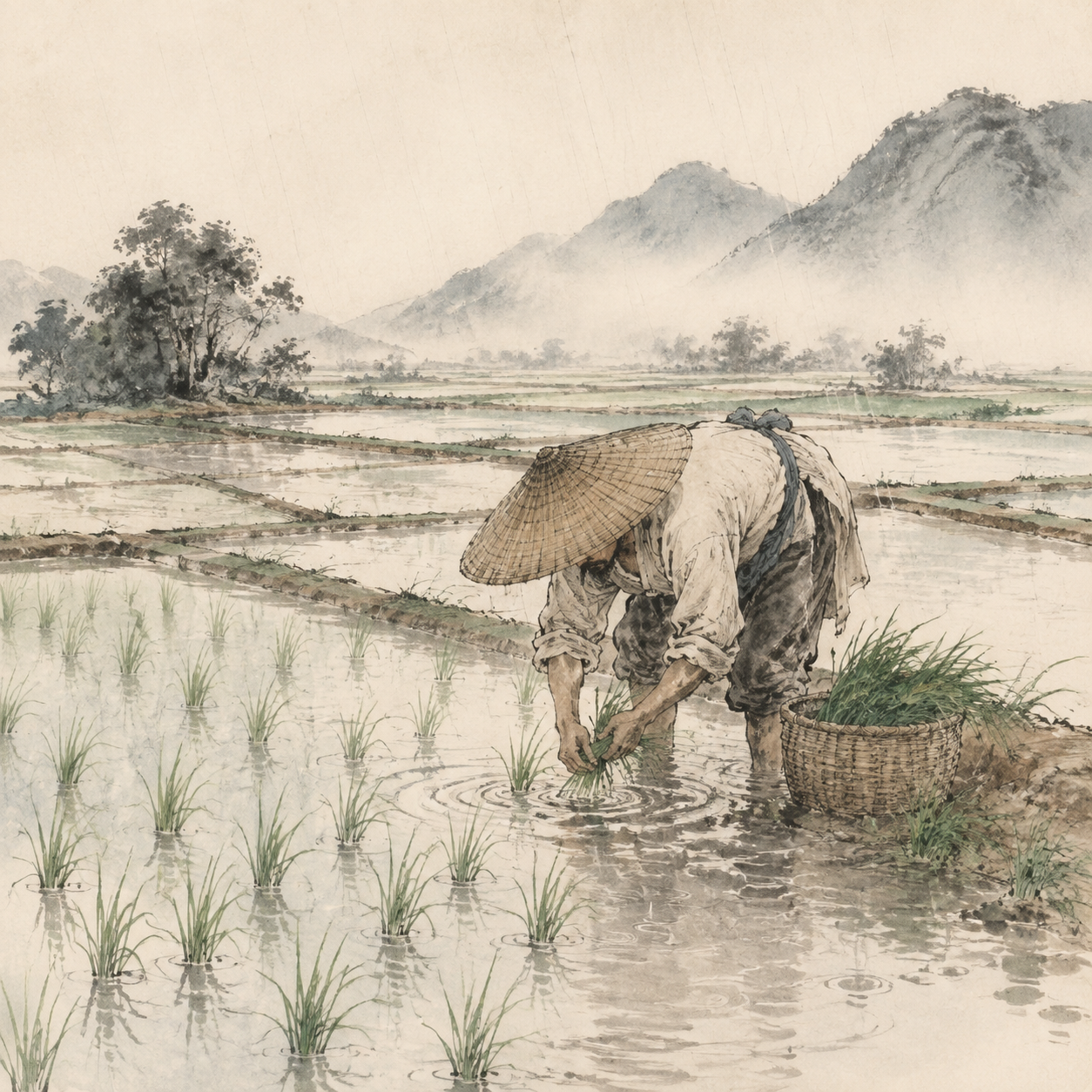 谷雨时节的农田