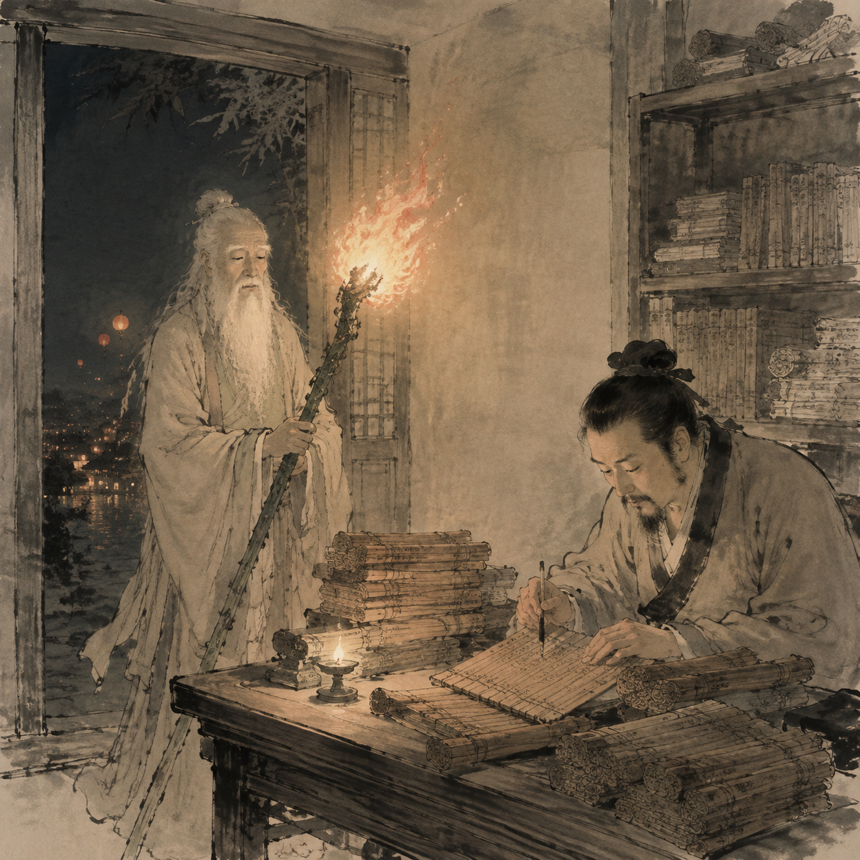 太乙真人燃藜照读