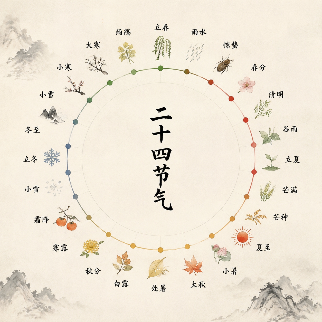 二十四节气循环图