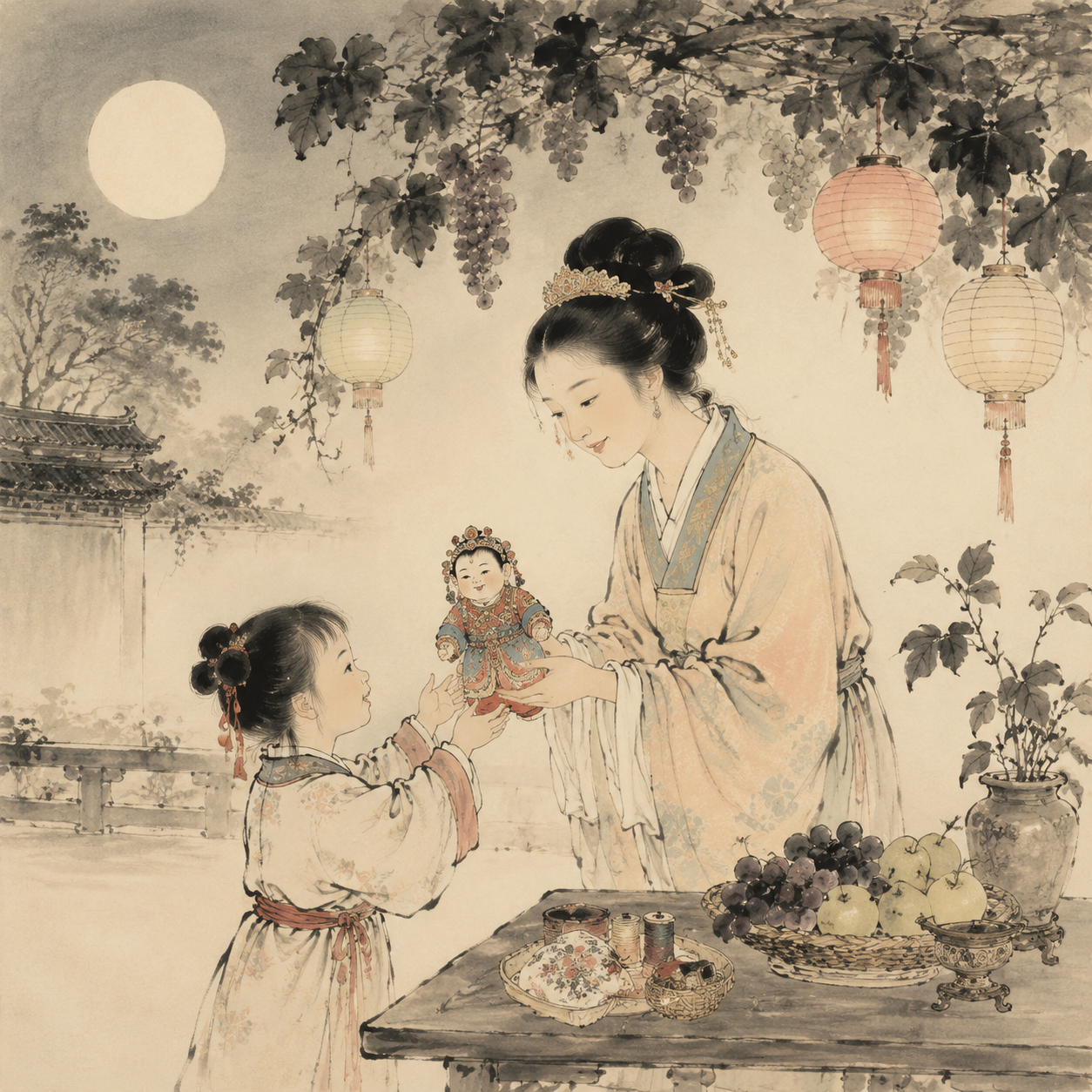 七夕摩罗馈赠图