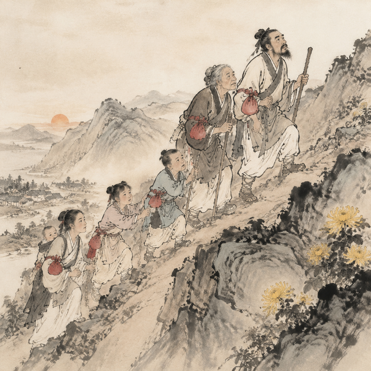桓景全家登高避灾