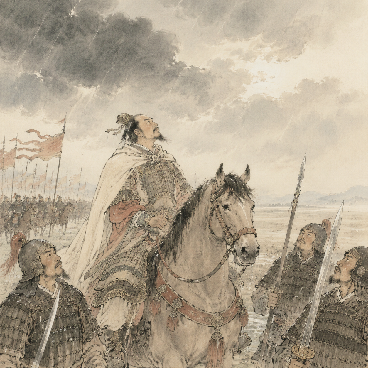 武王雨中洗兵