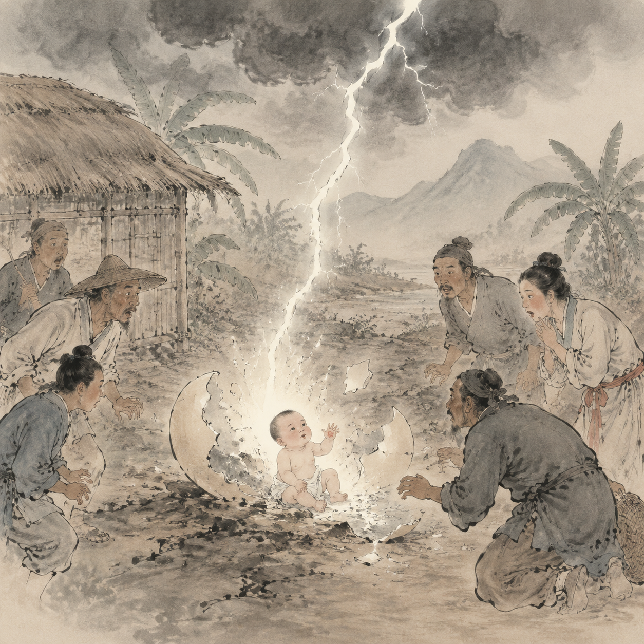 雷劈蛋壳生奇婴