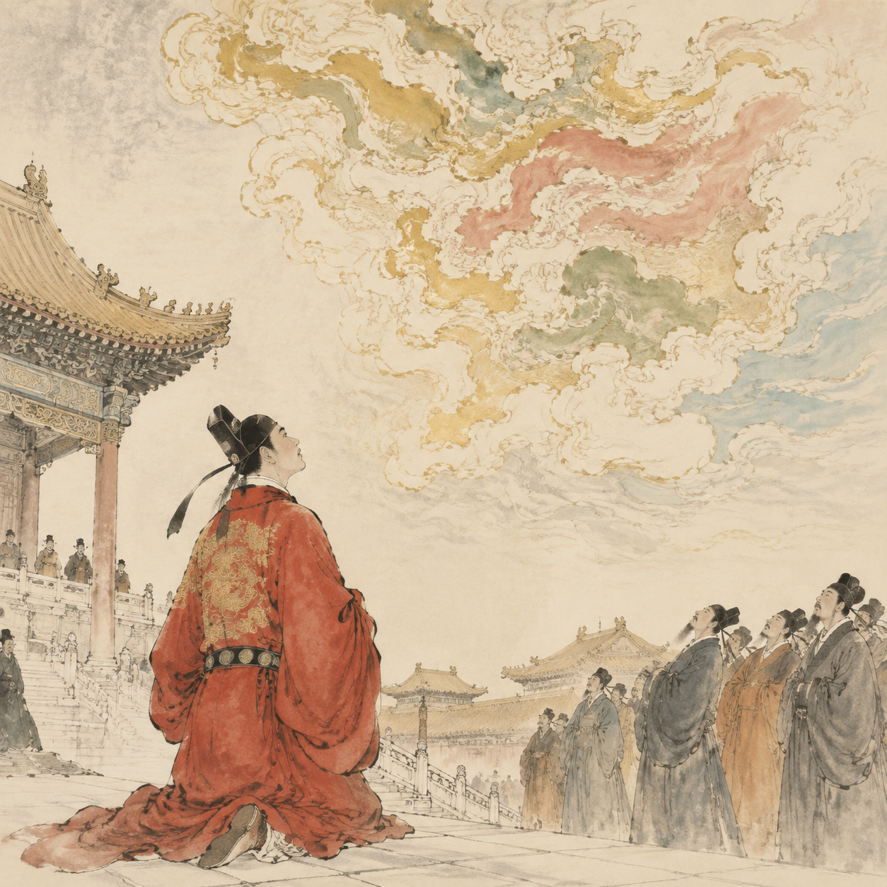 五色云现