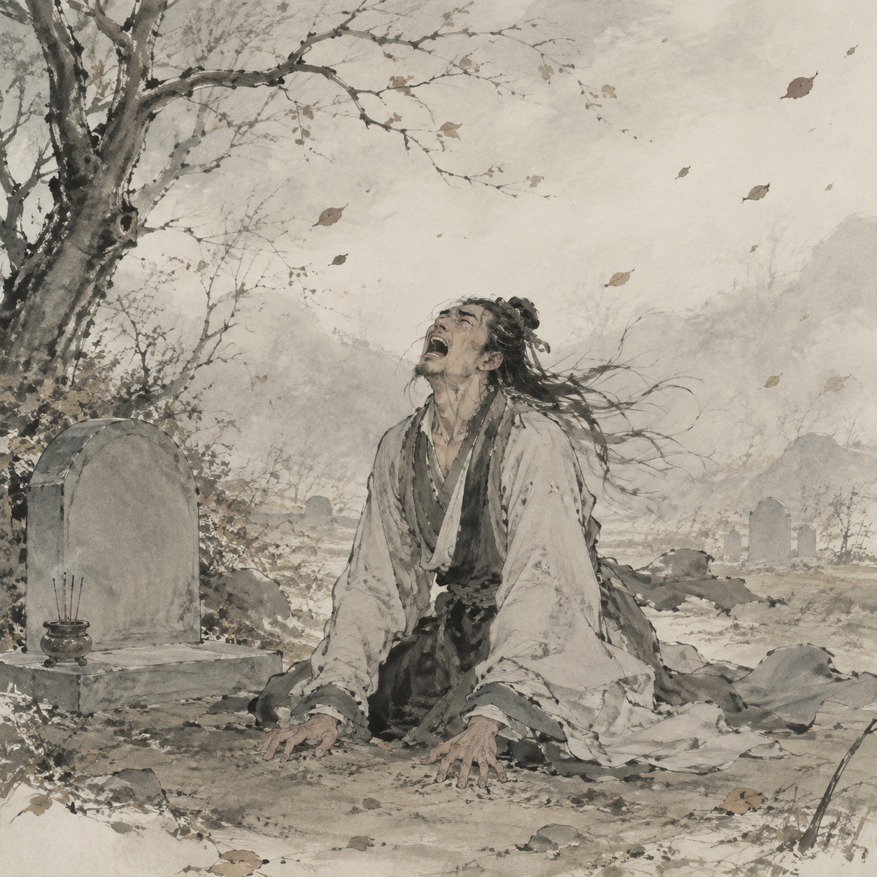 泣母自尽