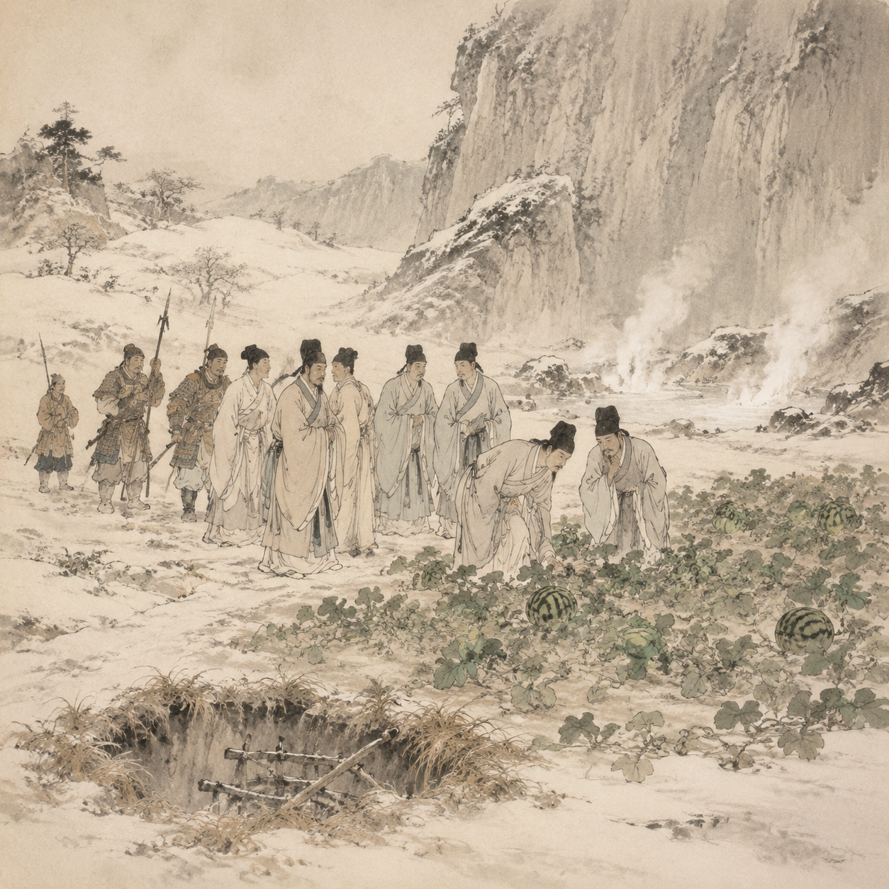 山谷中的瓜田与陷阱