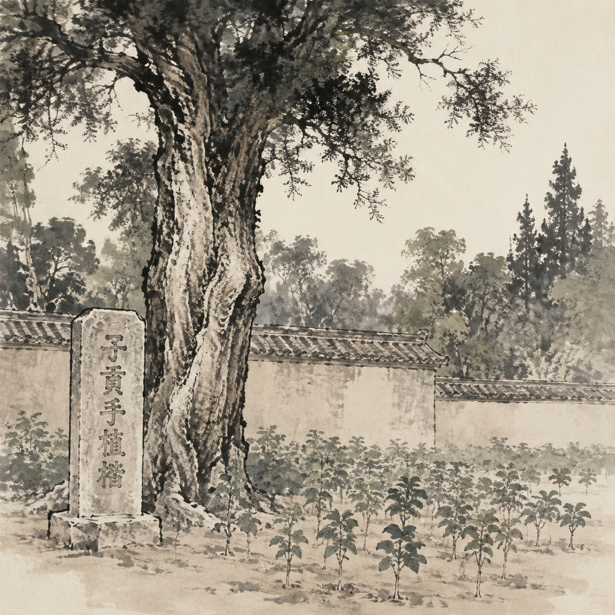 子贡手植楷