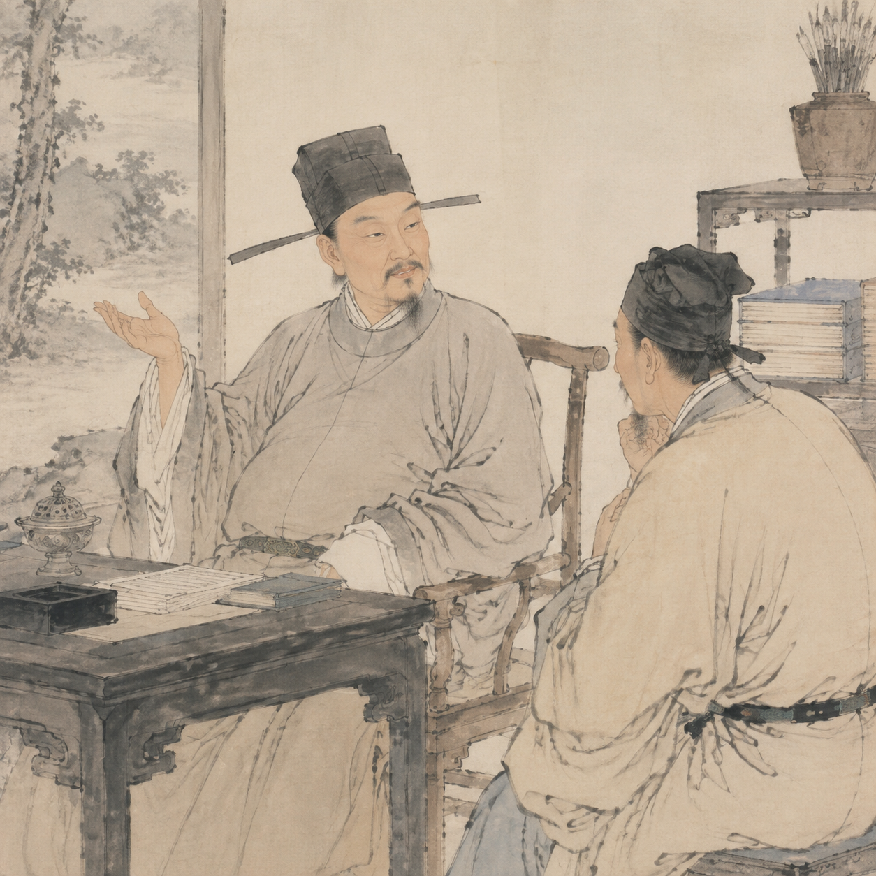 丁谓与客对话
