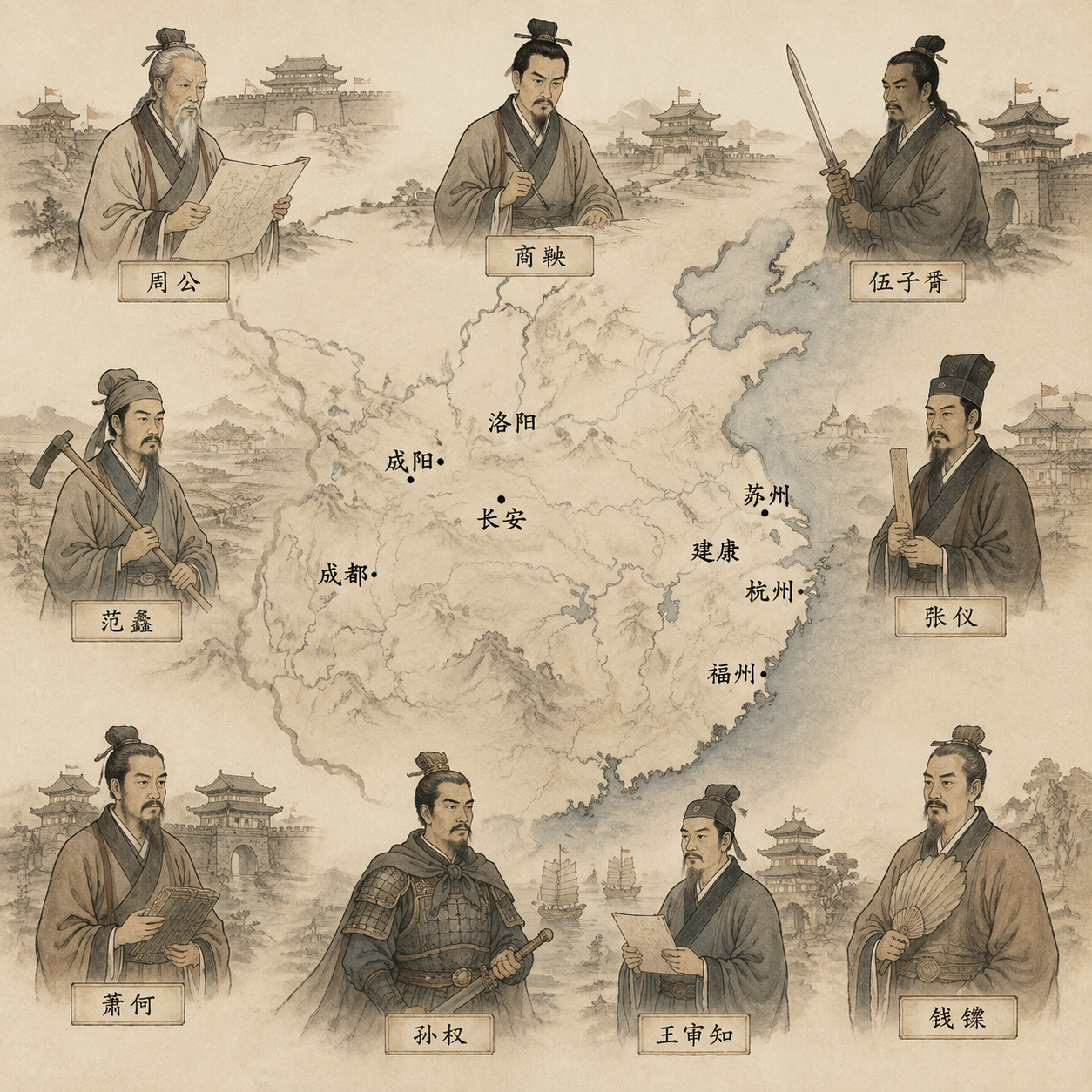 古城建造者群像