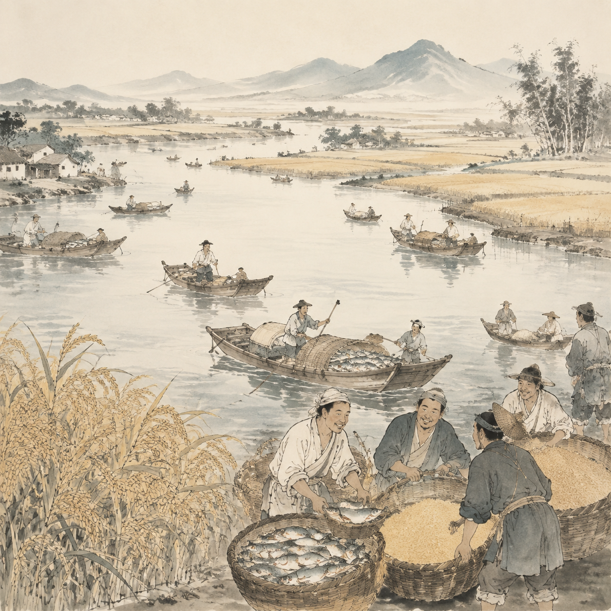 蜀地鱼米图