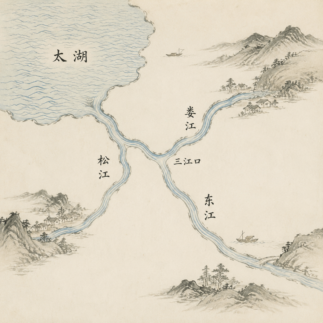 三江分流示意图