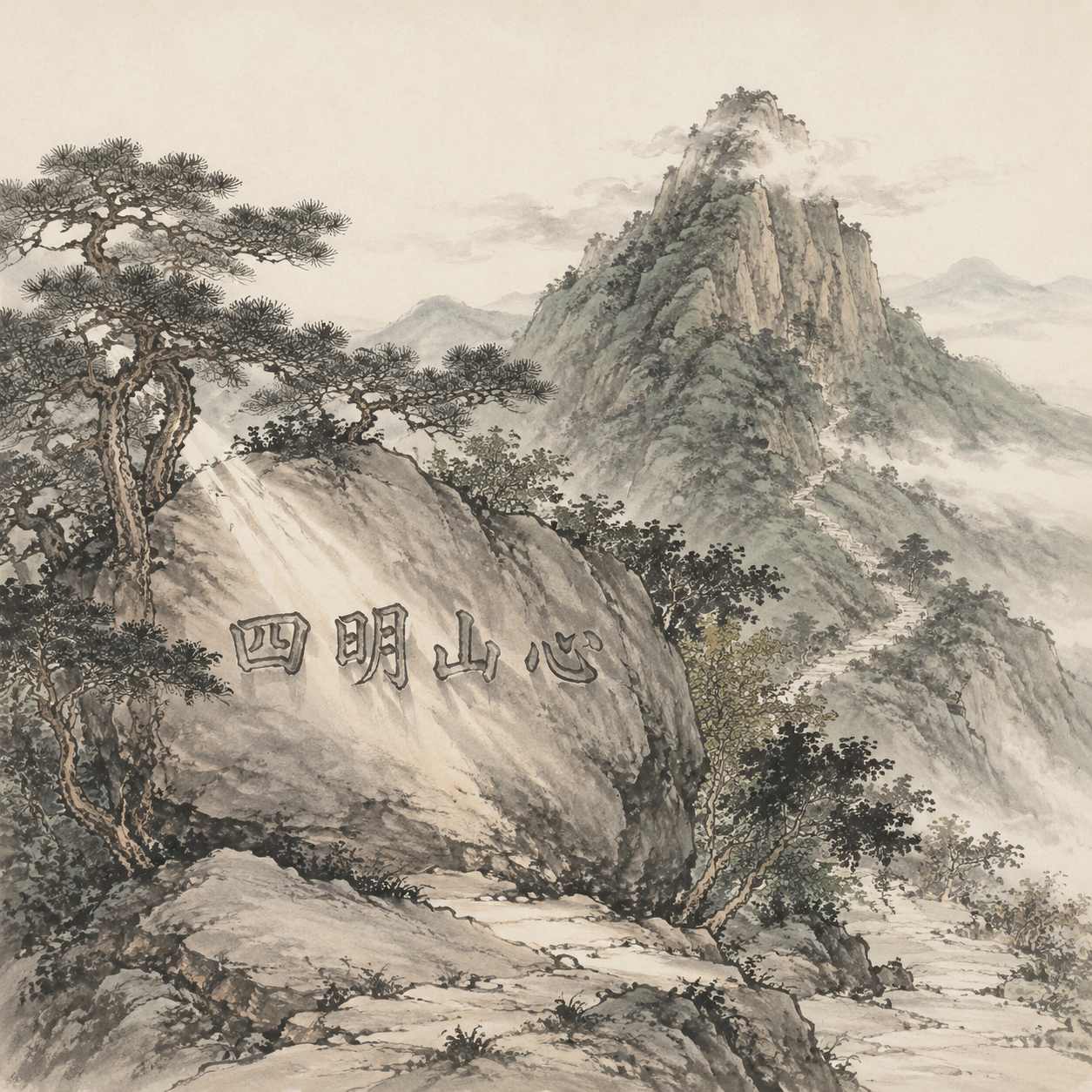 四明山中的芙蓉峰与汉隶刻石