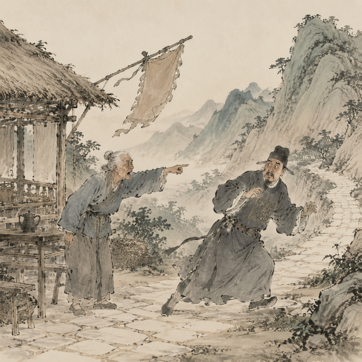 岭上酒家遇仇人