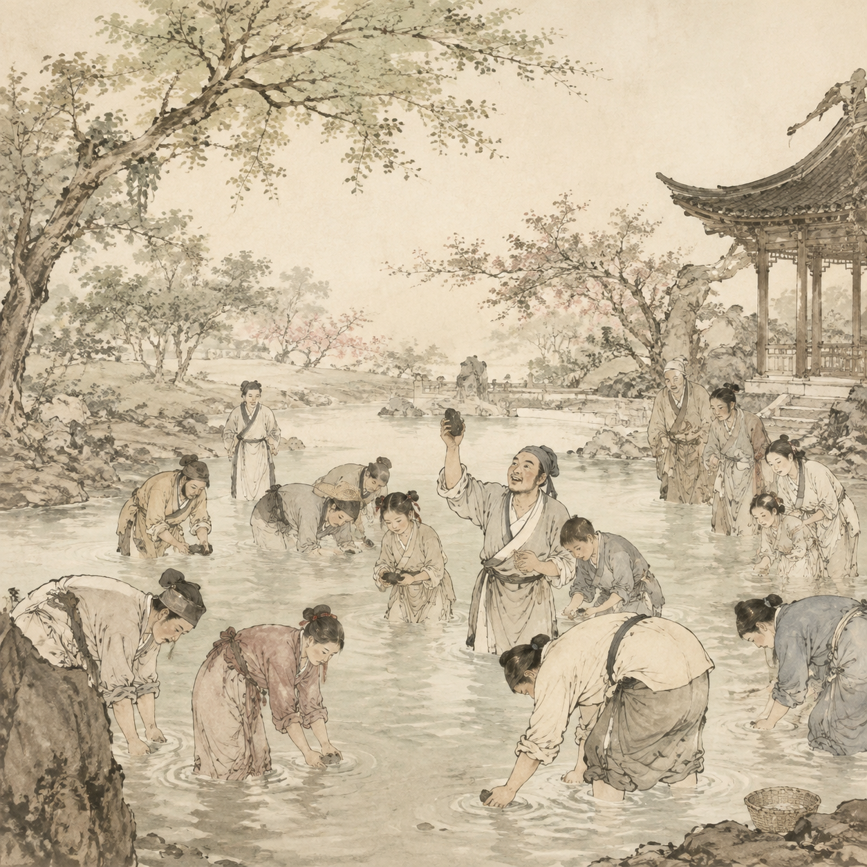 天水池摸石祈嗣