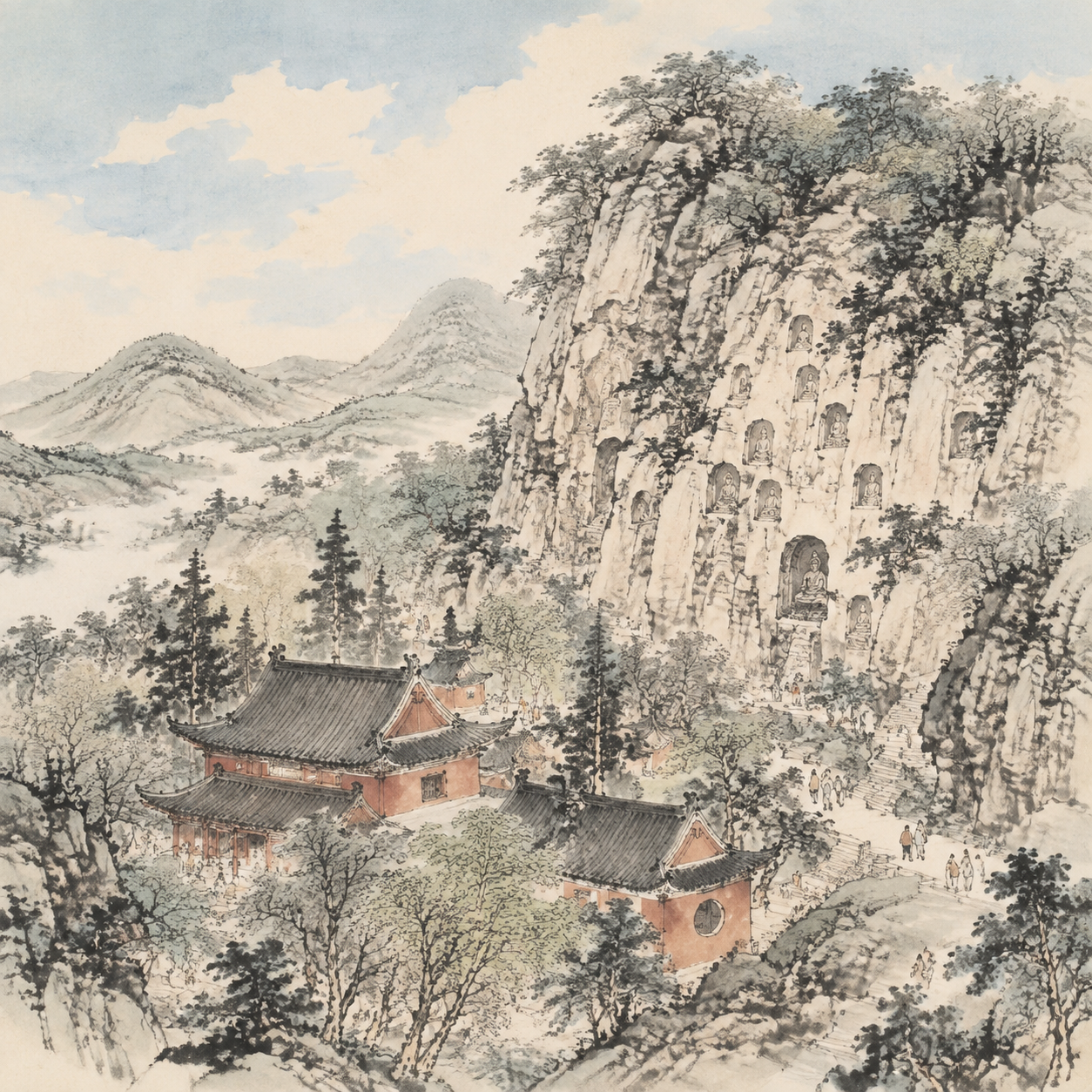栖霞山千佛岩与栖霞寺