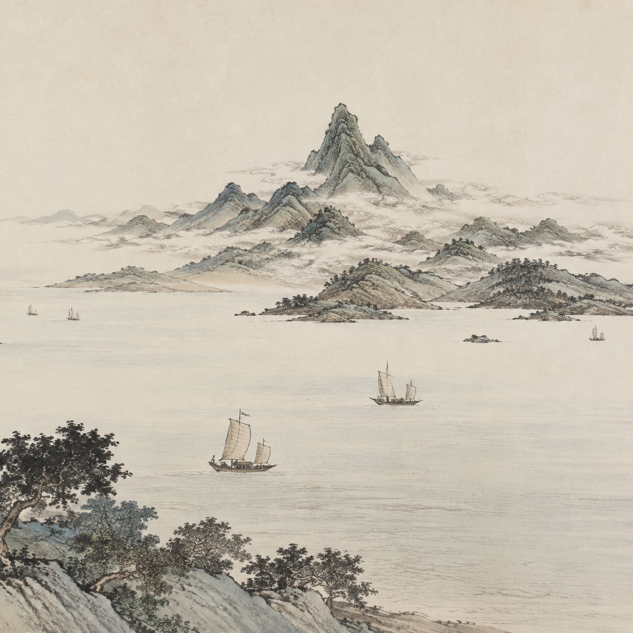 太湖洞庭山远眺
