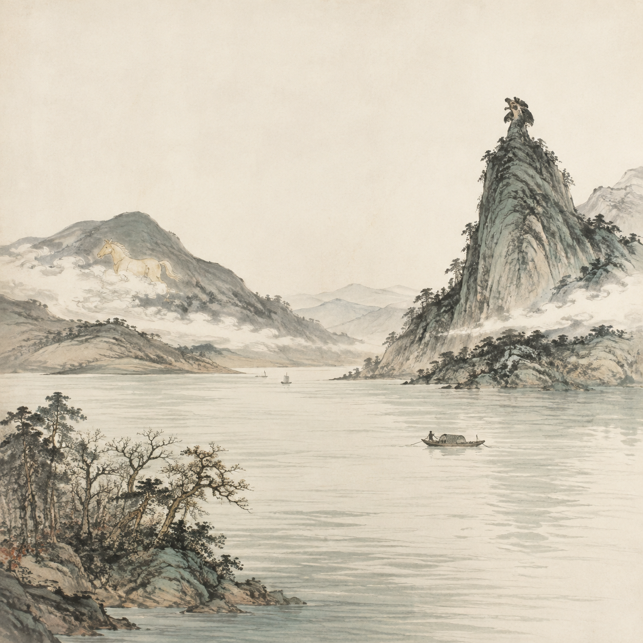 金马山与碧鸡山远眺