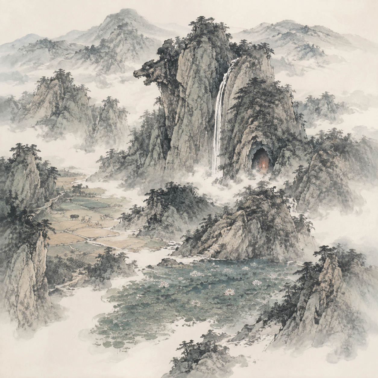 麻姑山仙境图