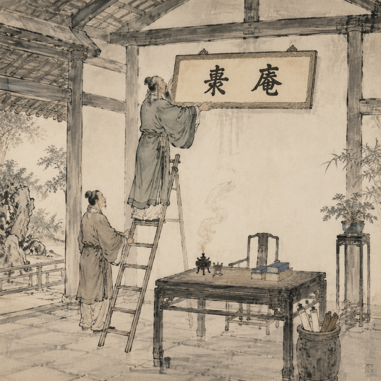 理宗赐字“衮庵”，何异悬挂于方壶室