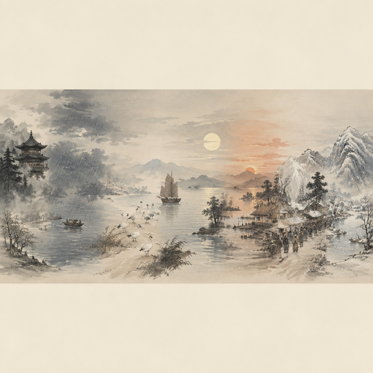 潇湘八景合成图