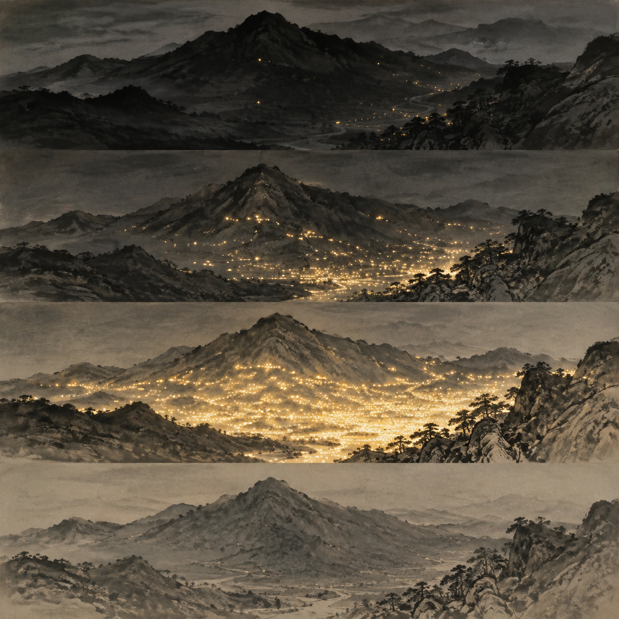 龙泉山夜火奇观