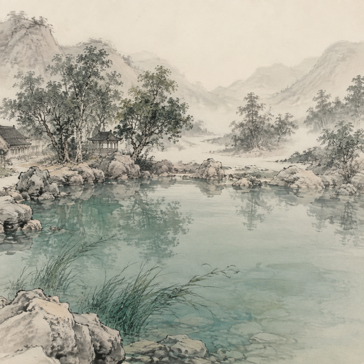 云南安宁温泉碧水清澈