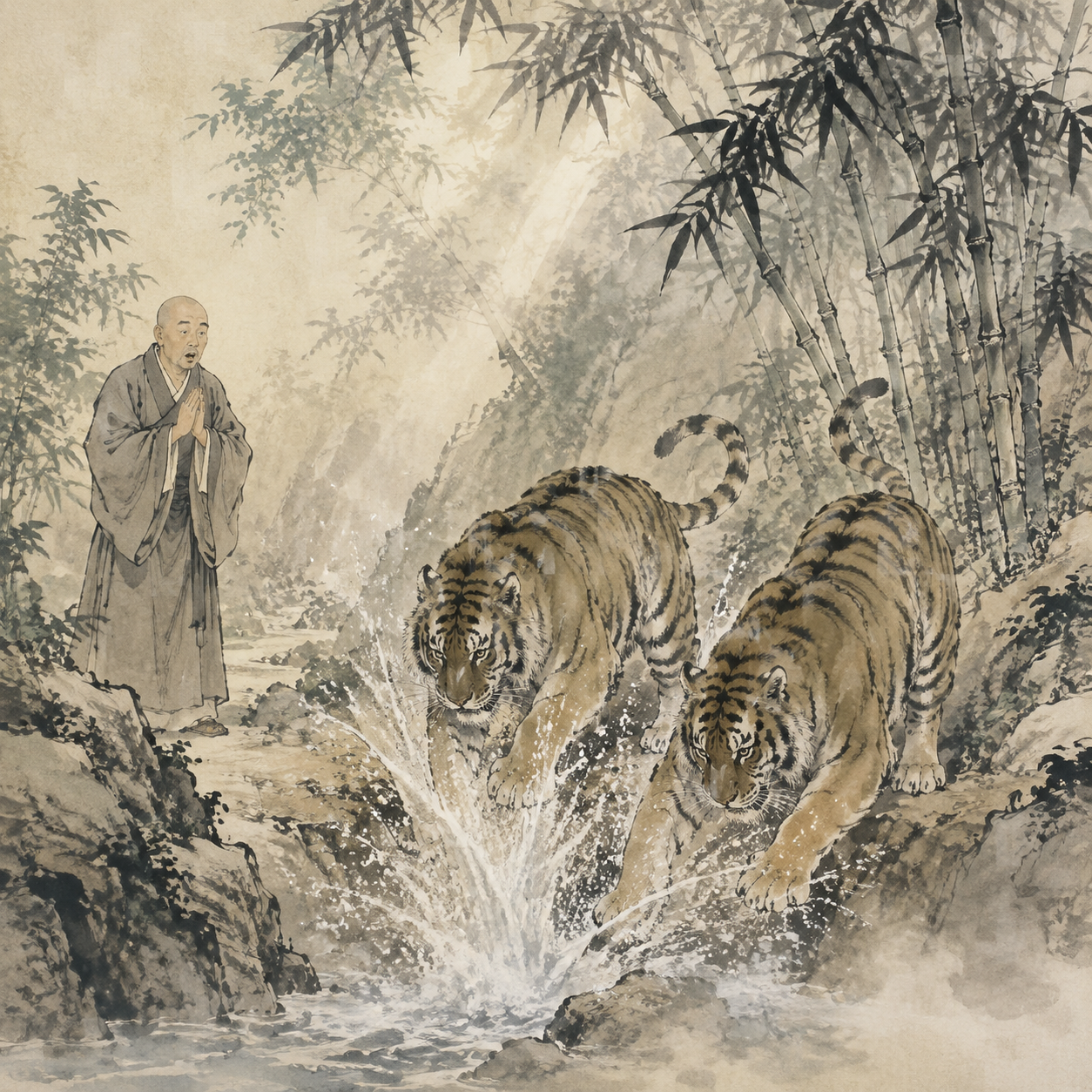 二虎跑山出泉