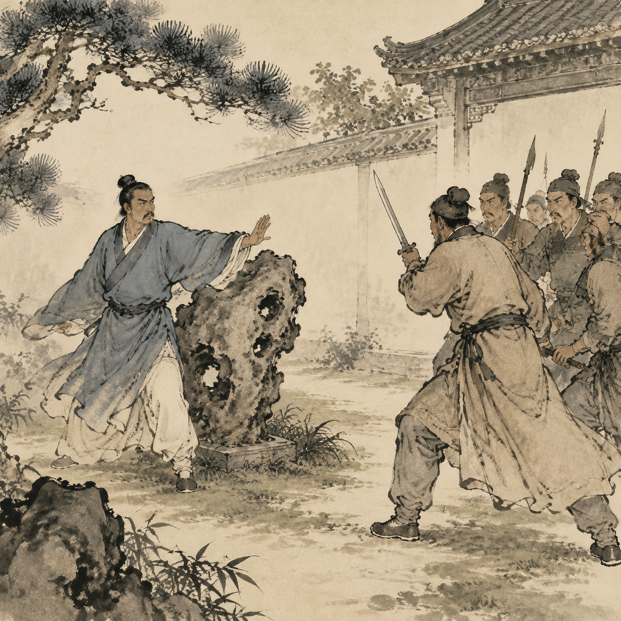 李延古与张全义争石