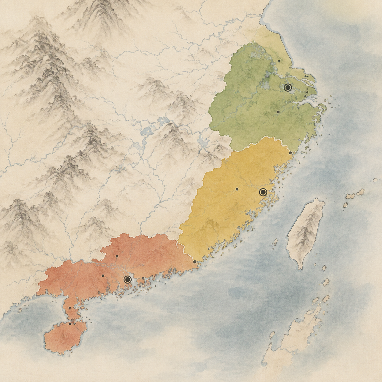 三越地理位置示意图