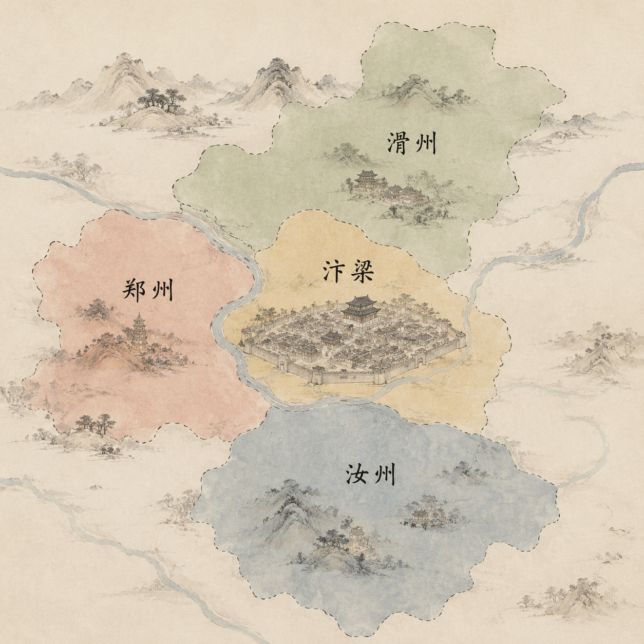宋代三辅地图示意