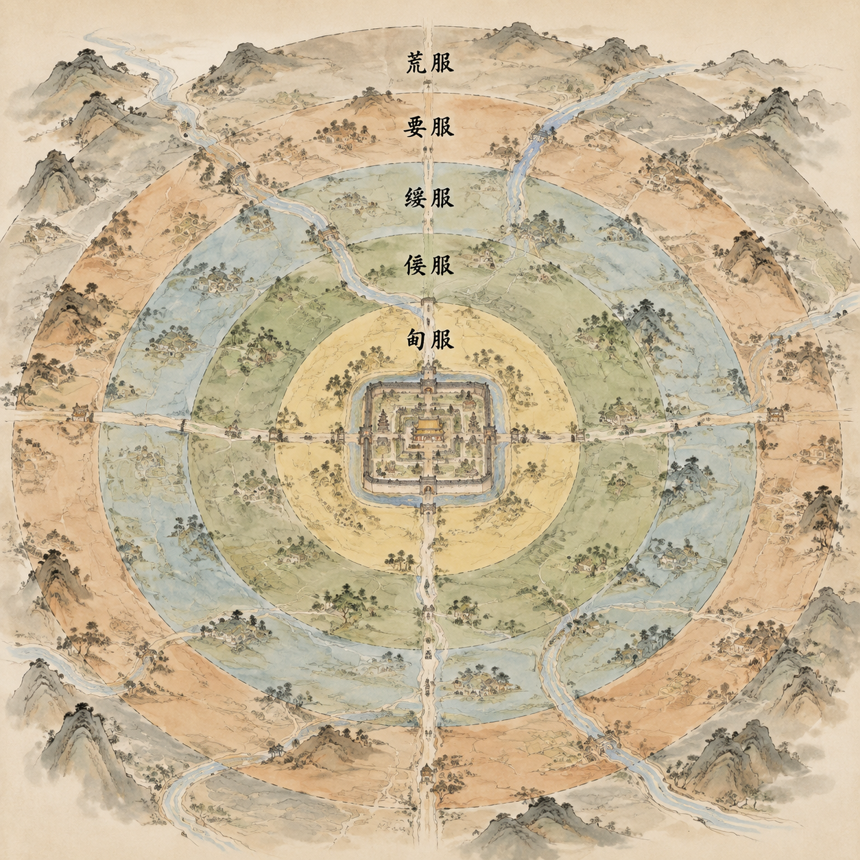 五服示意图