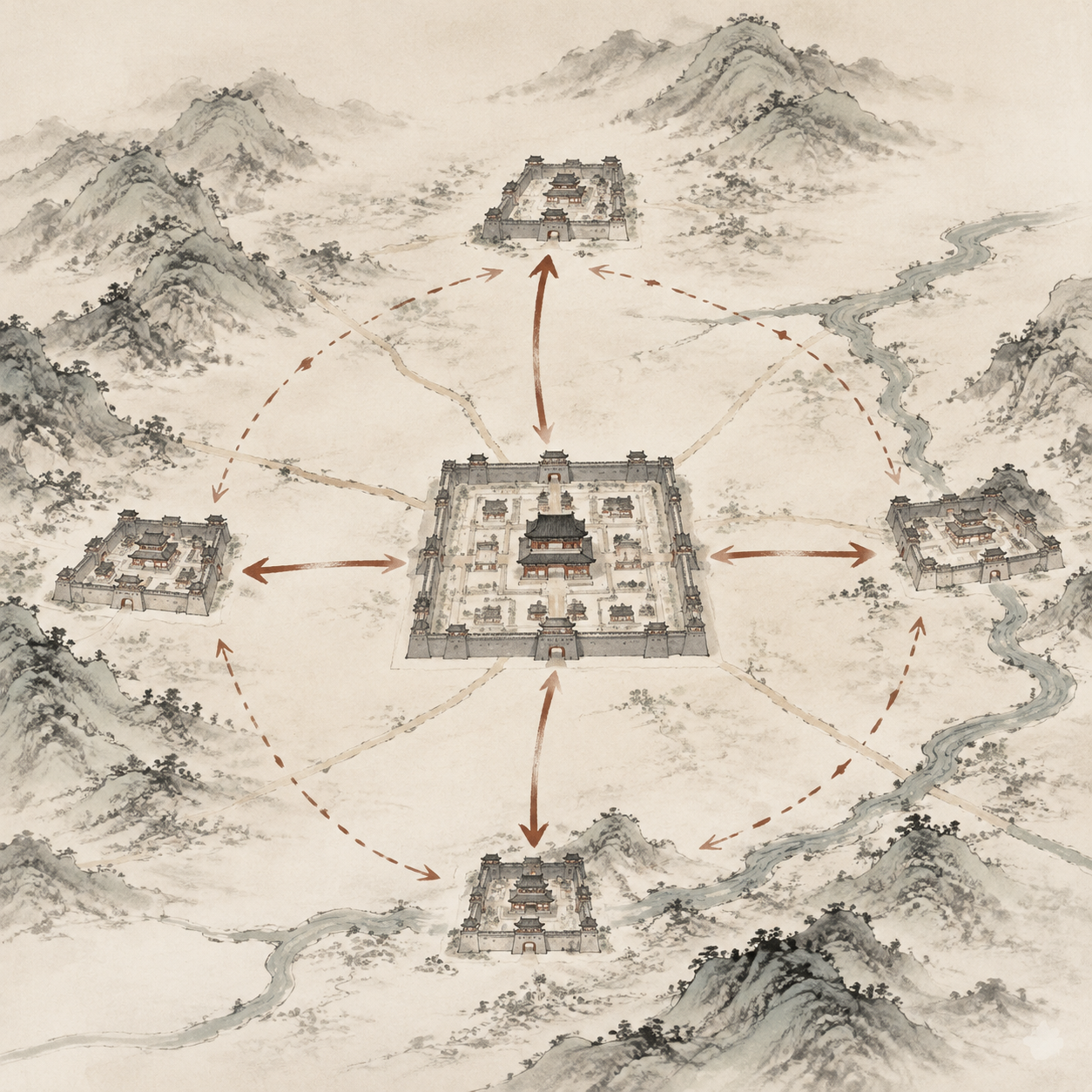 唐代长安四辅示意图