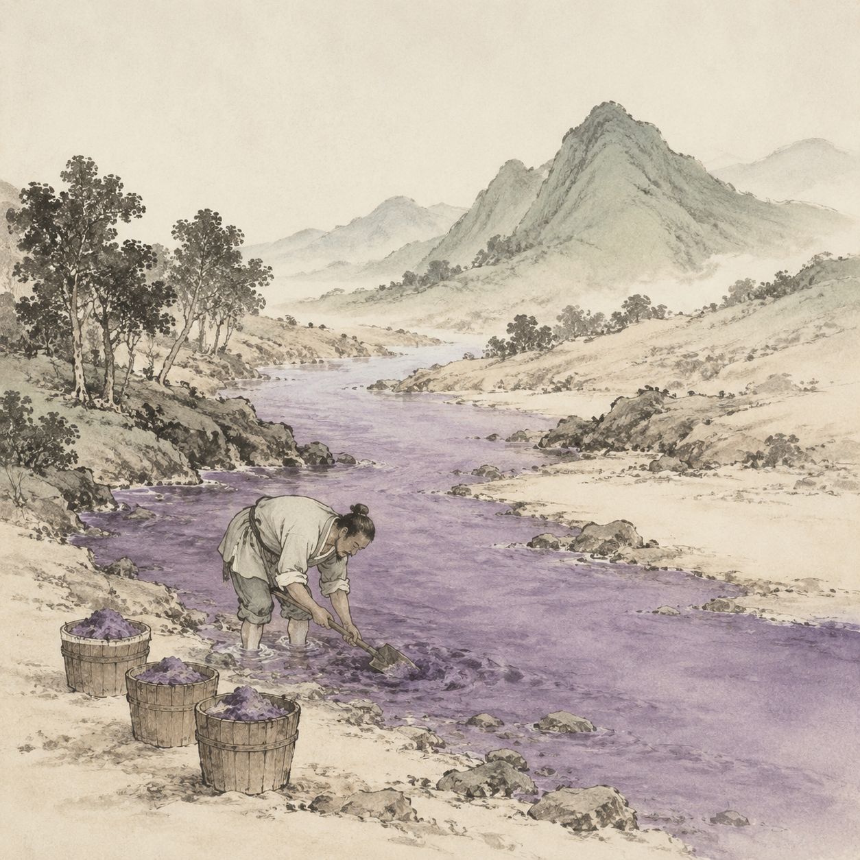 采集紫泥
