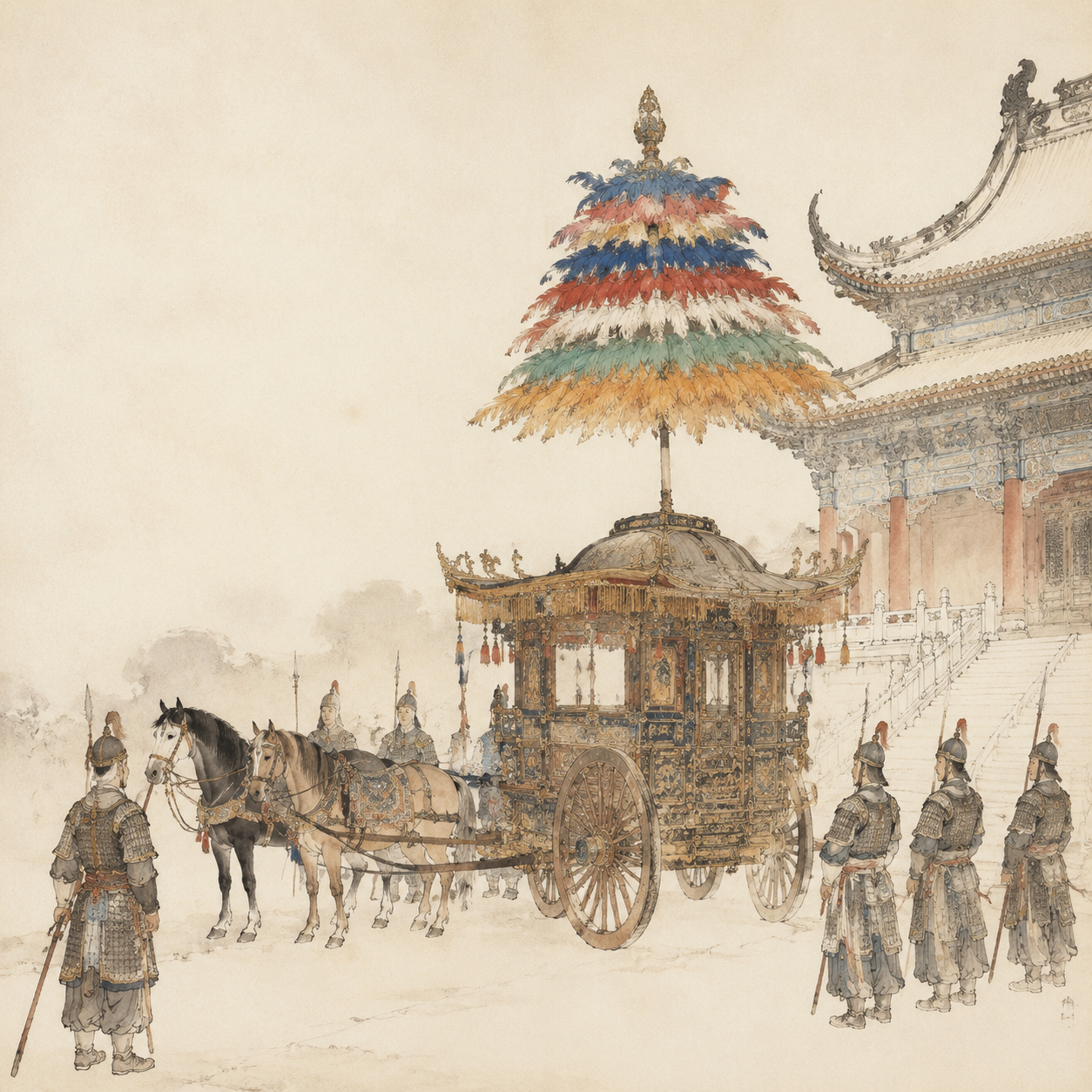 天子车驾上的羽葆