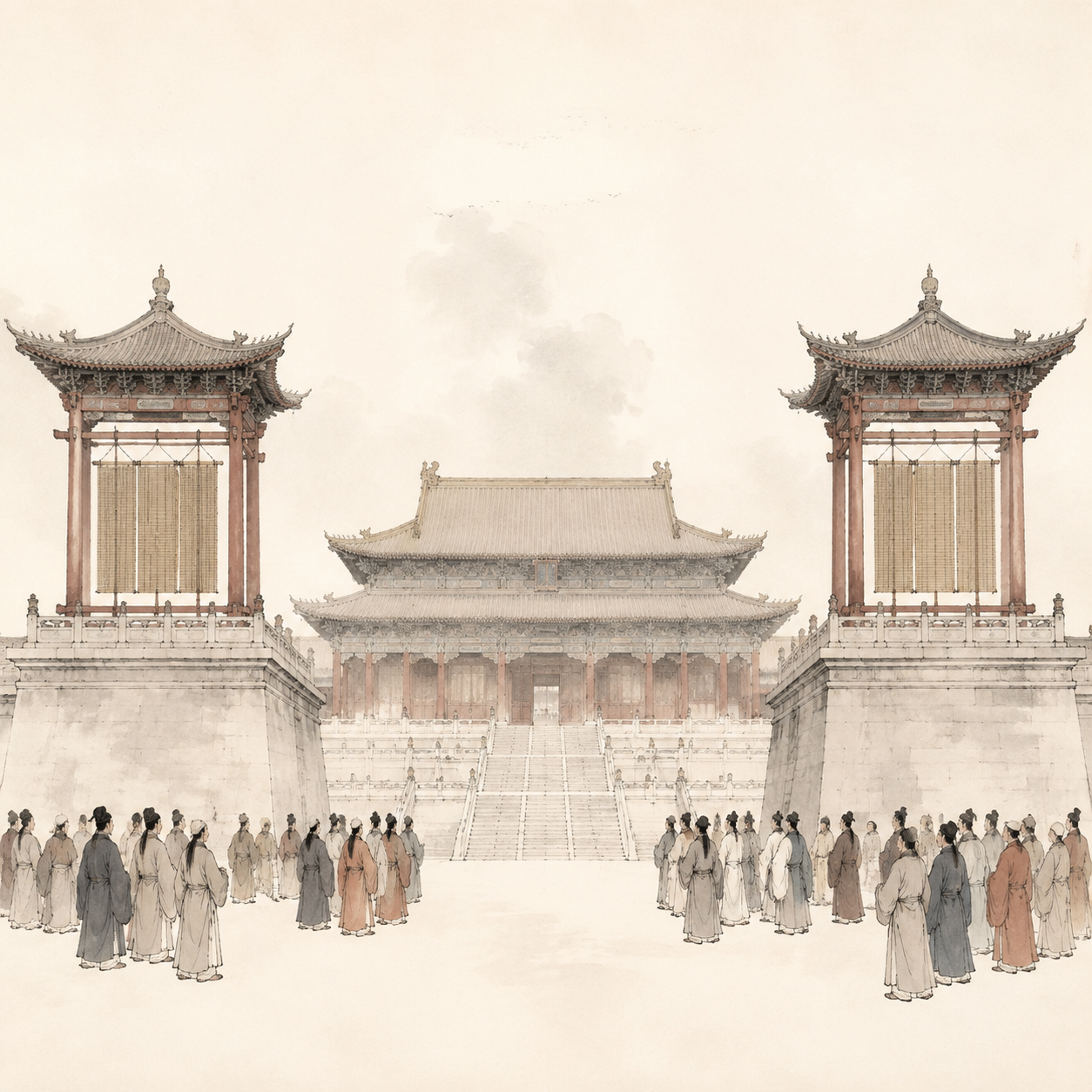 宫门双阙悬法令