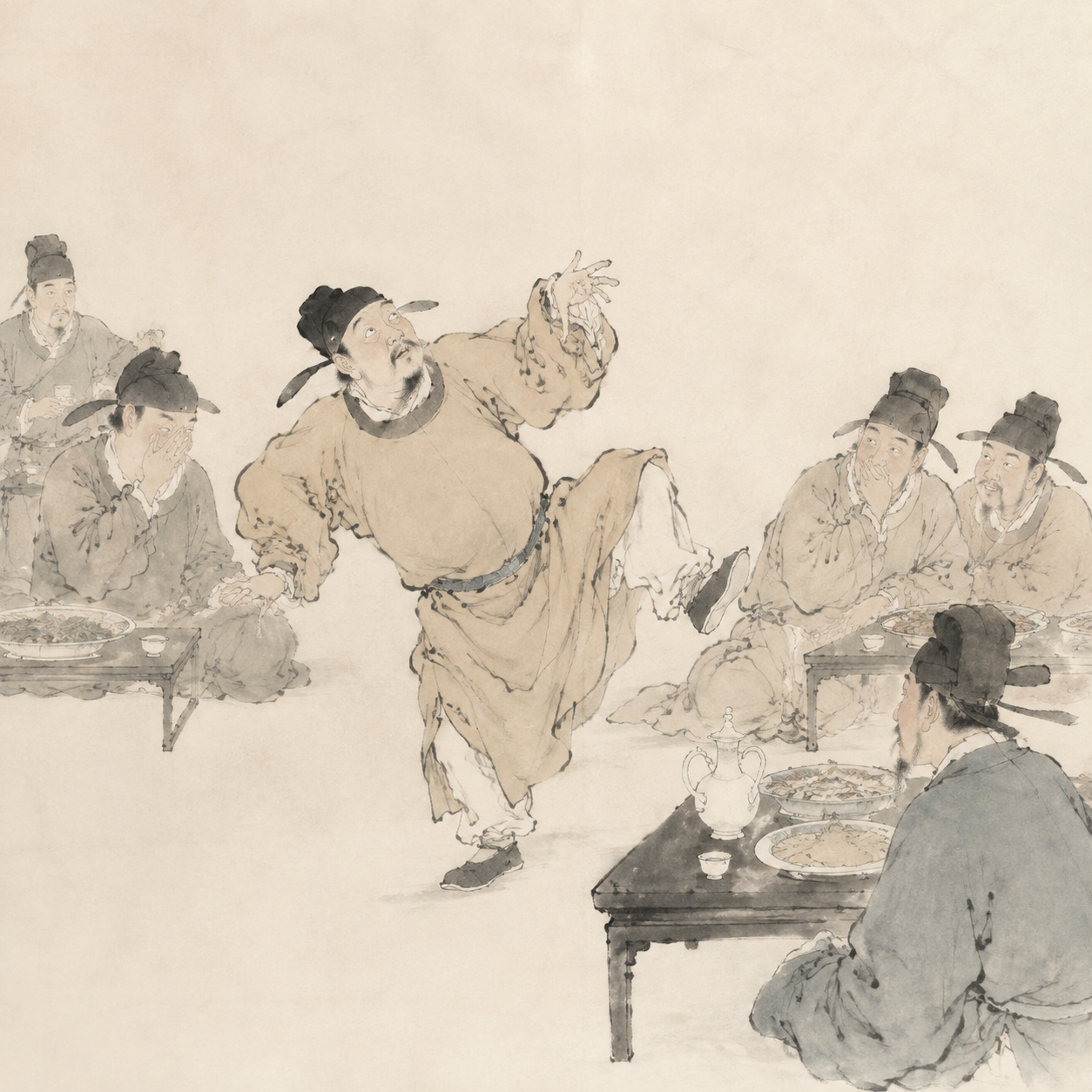 祝钦明跳八风舞