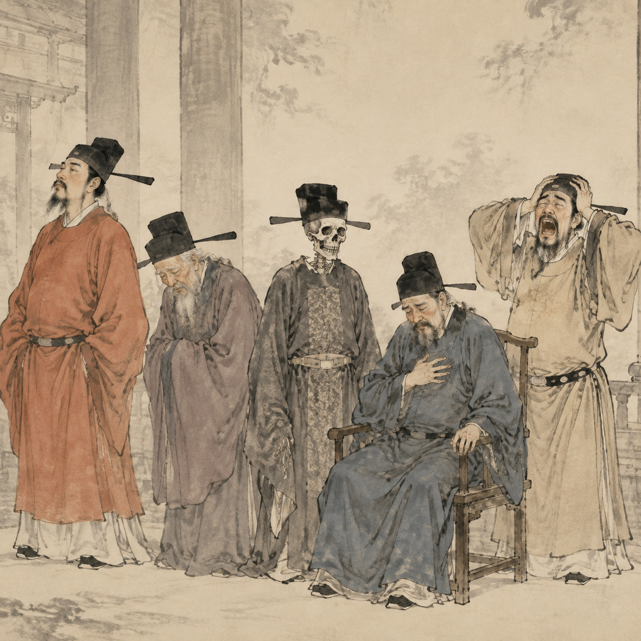 生老病死苦的五人图