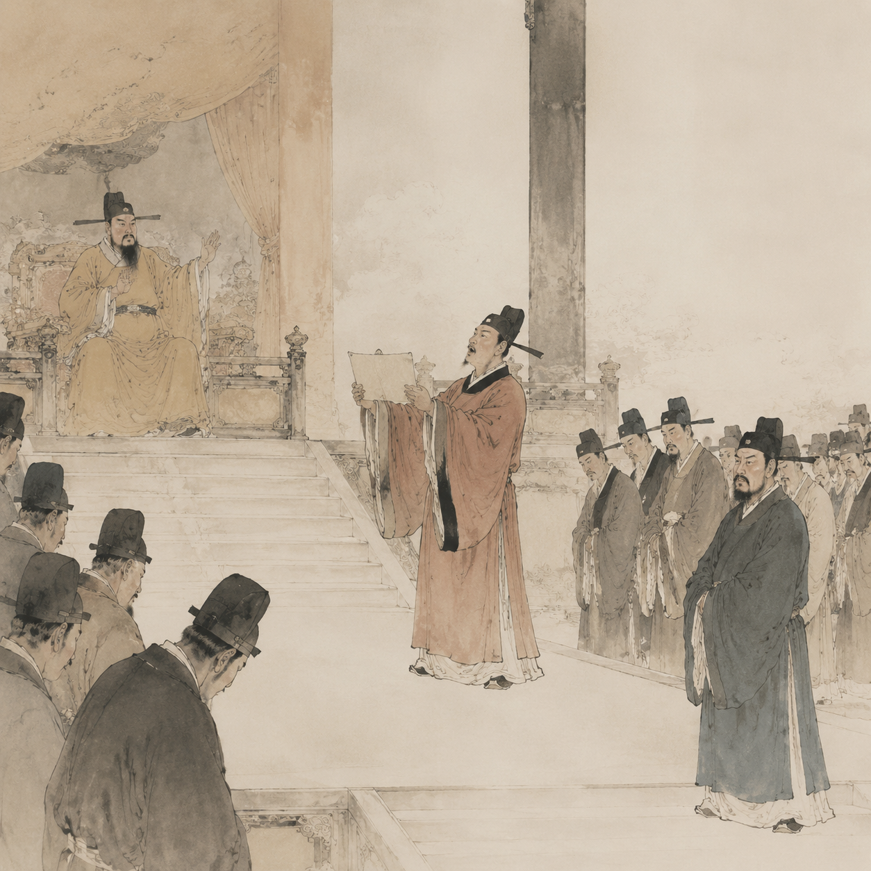 殿上宣读
