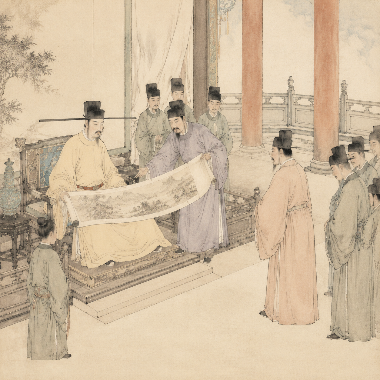 蔡京进献《爱莫助图》