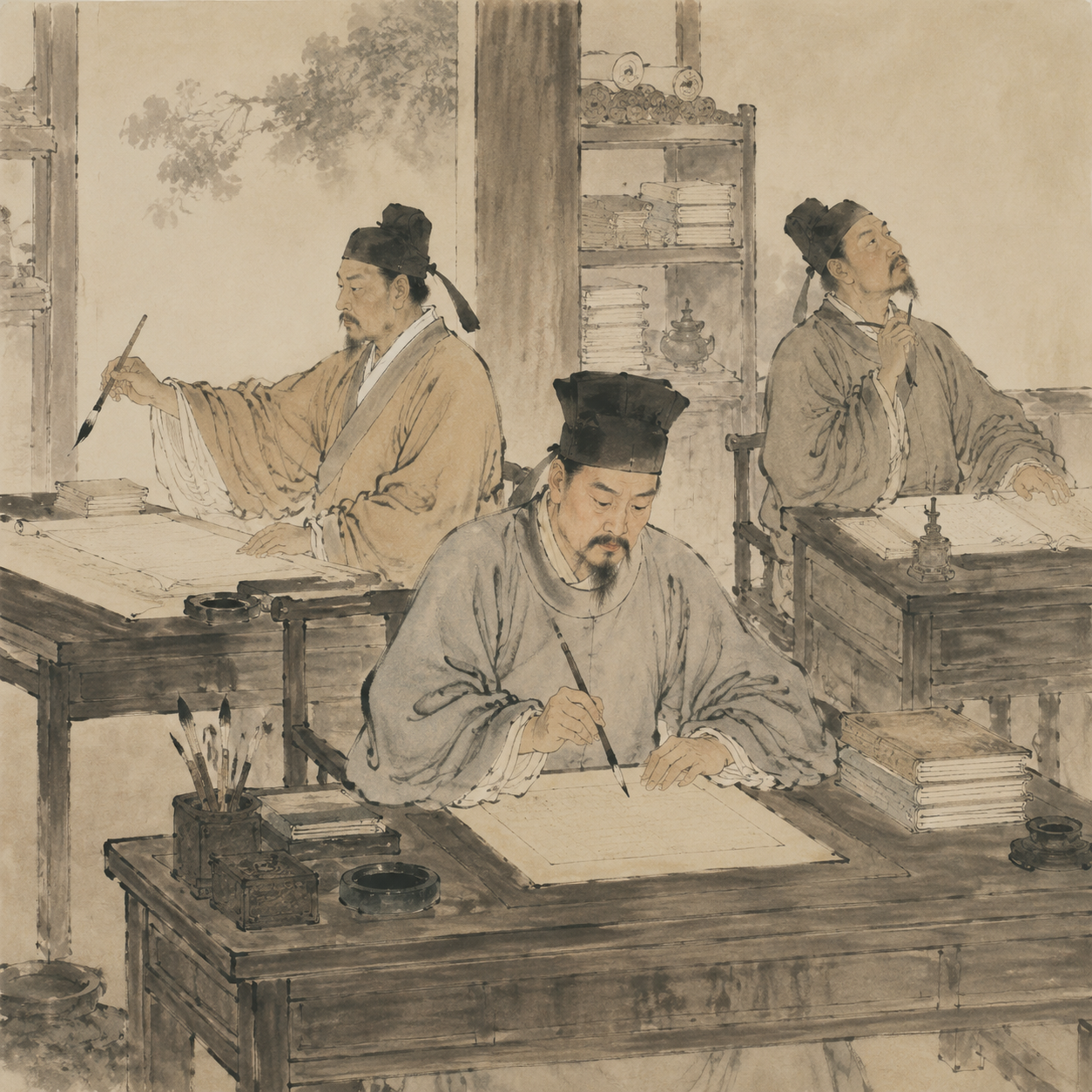 三人各展其才